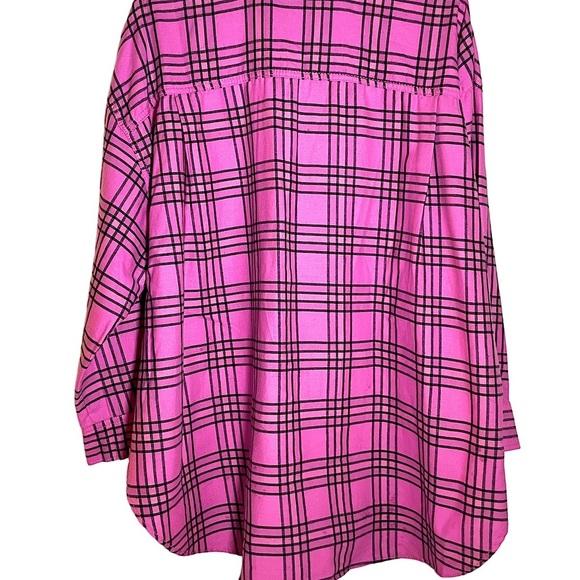 Zara Oversized Flannel Button-Down size M NWT - Picture 2 of 3